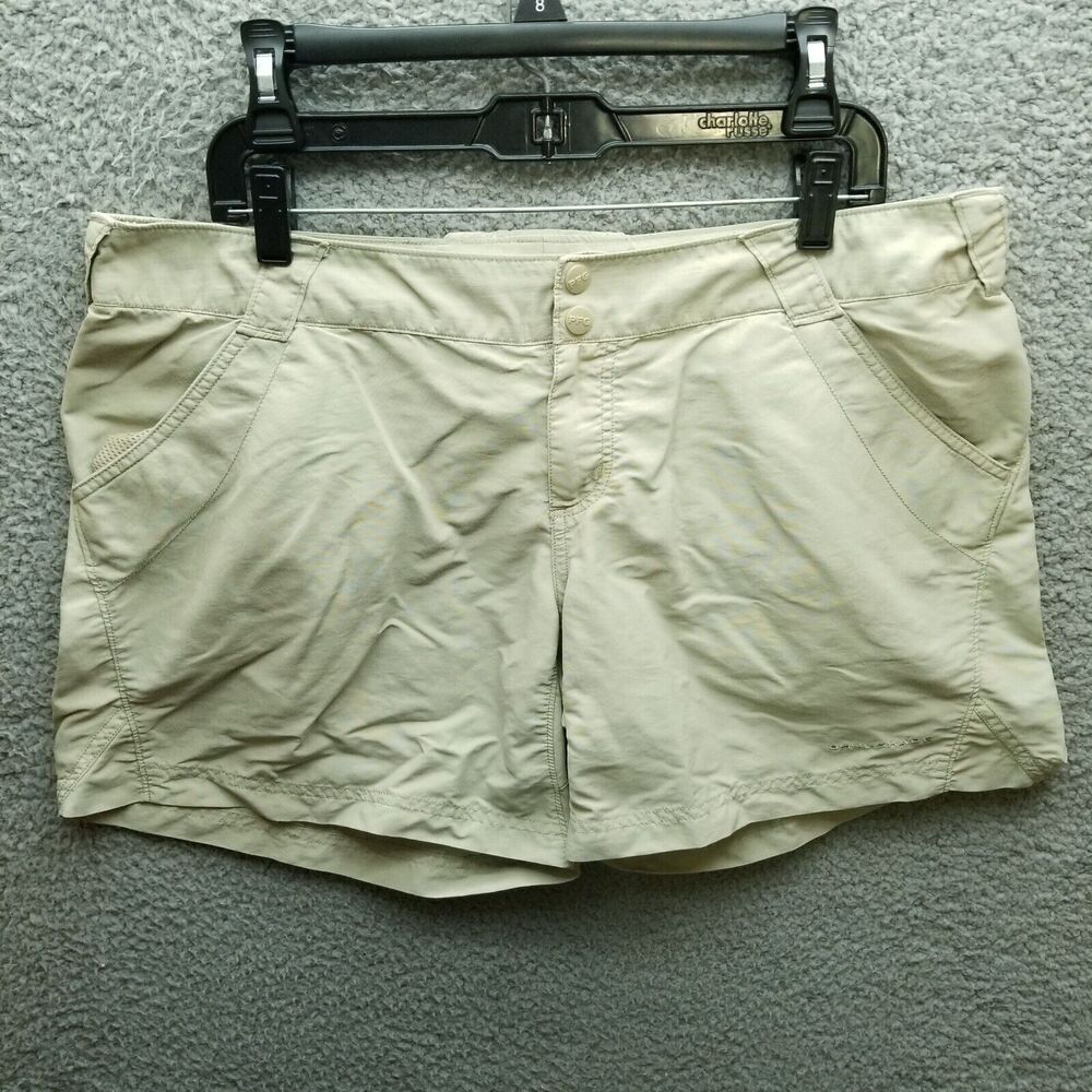 Columbia Women's XL PFG Omni-Shade Gray Chino Shorts 38.75" 5.75" 10.25"